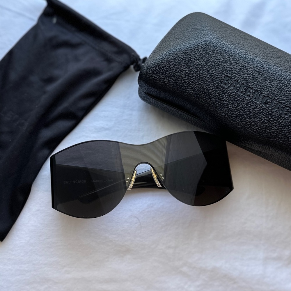 BALENCIAGA - MASK ACETATE SUNGLASSES, in BLACK